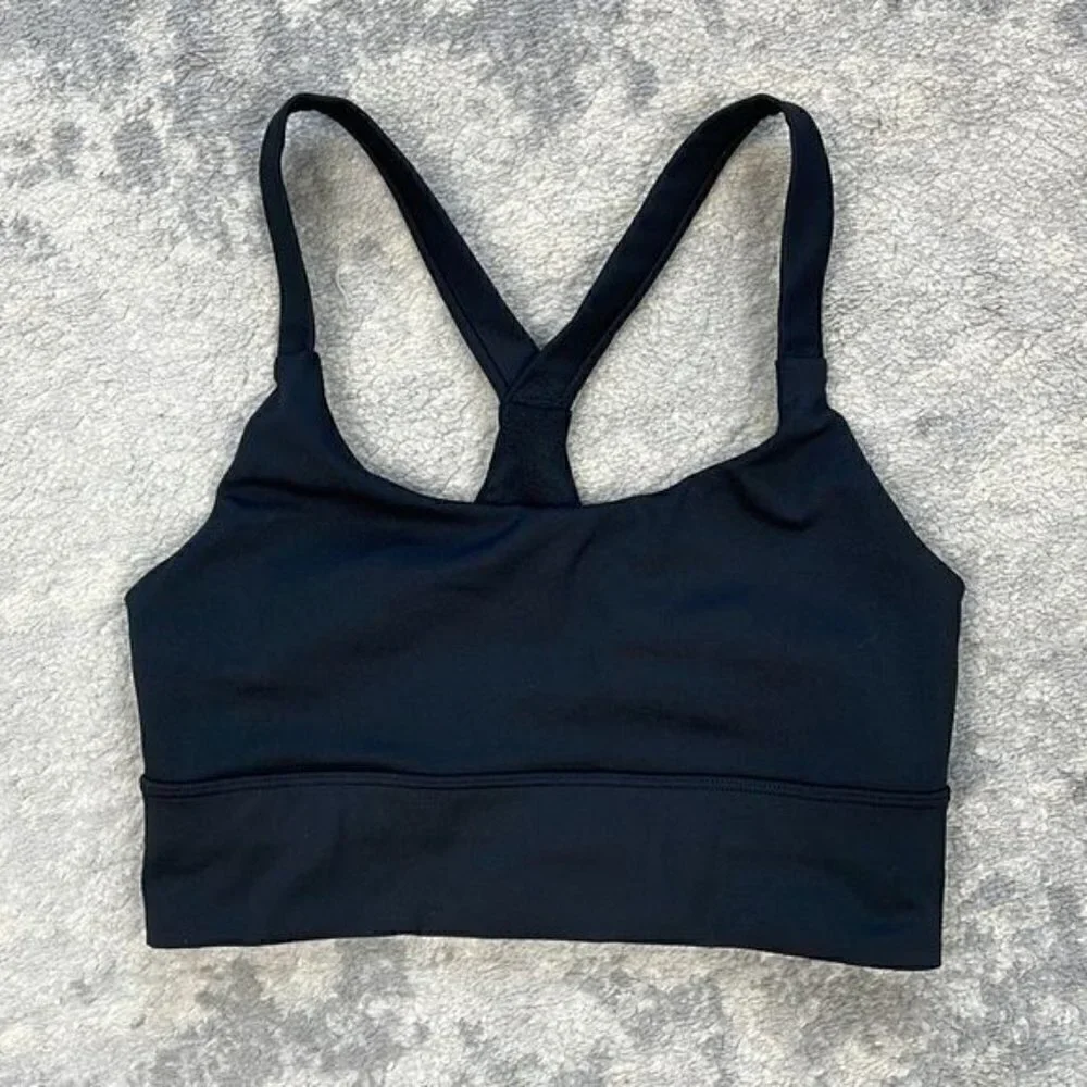 New Natori Impulse Racerback V Back Sports Bra Black Unpadded Athleisure XS